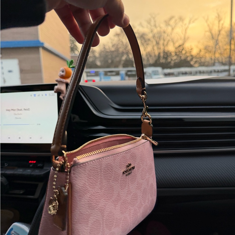 Coach Pink Signature Mini Wristlet Shoulder Bag - Picture 5 of 5